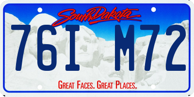 SD license plate 76IM72