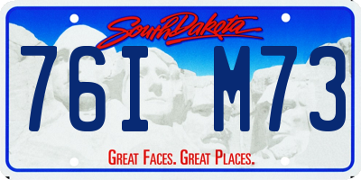 SD license plate 76IM73