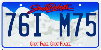 SD license plate 76IM75