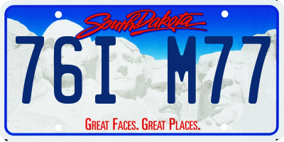 SD license plate 76IM77