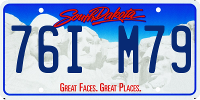 SD license plate 76IM79