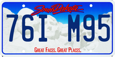 SD license plate 76IM95
