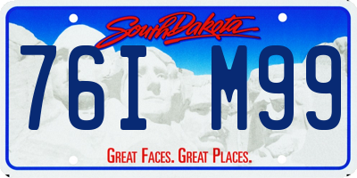 SD license plate 76IM99