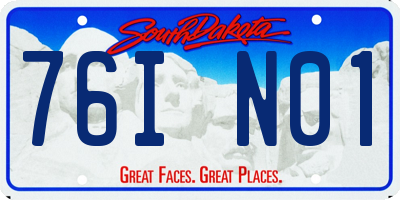 SD license plate 76IN01