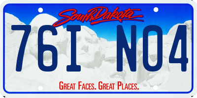SD license plate 76IN04