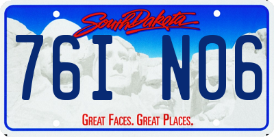 SD license plate 76IN06