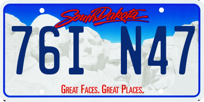 SD license plate 76IN47