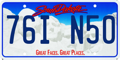 SD license plate 76IN50