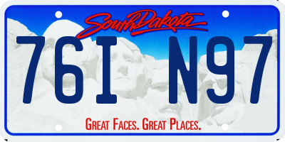 SD license plate 76IN97