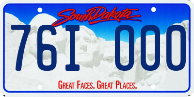 SD license plate 76IO00