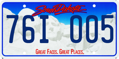 SD license plate 76IO05