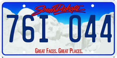 SD license plate 76IO44