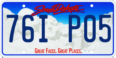 SD license plate 76IP05