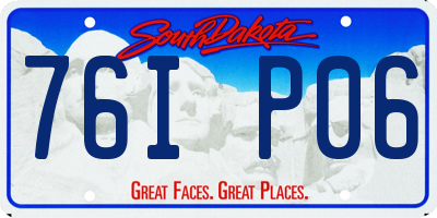 SD license plate 76IP06