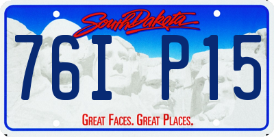 SD license plate 76IP15