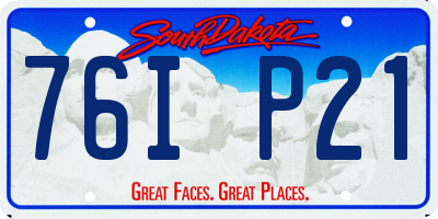 SD license plate 76IP21