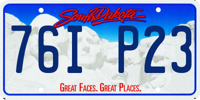 SD license plate 76IP23