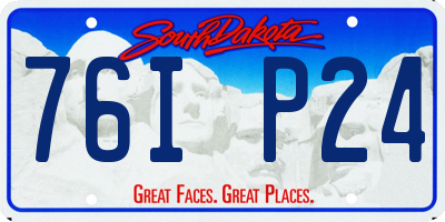 SD license plate 76IP24