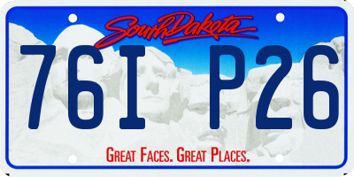 SD license plate 76IP26