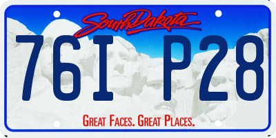 SD license plate 76IP28