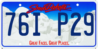 SD license plate 76IP29
