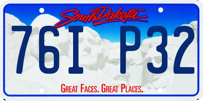 SD license plate 76IP32