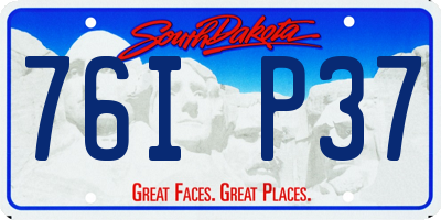 SD license plate 76IP37