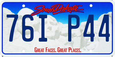SD license plate 76IP44