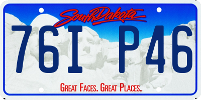 SD license plate 76IP46