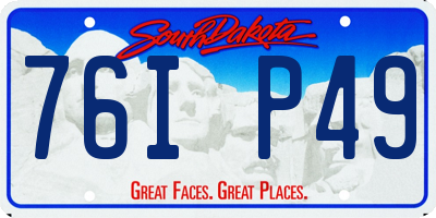SD license plate 76IP49