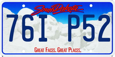 SD license plate 76IP52