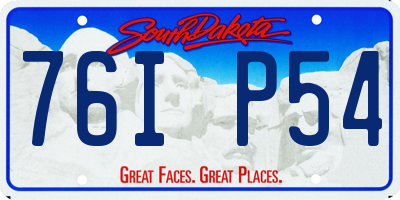 SD license plate 76IP54