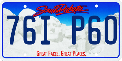 SD license plate 76IP60