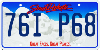SD license plate 76IP68