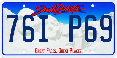 SD license plate 76IP69