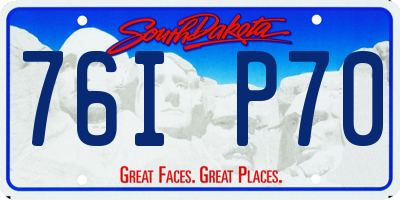 SD license plate 76IP70