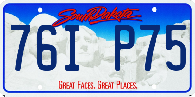 SD license plate 76IP75
