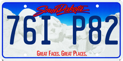 SD license plate 76IP82