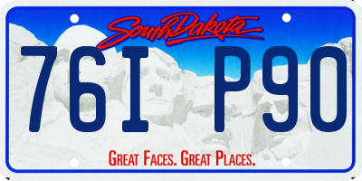 SD license plate 76IP90
