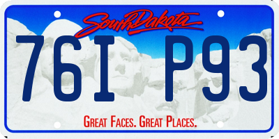SD license plate 76IP93