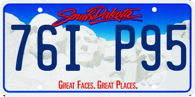 SD license plate 76IP95