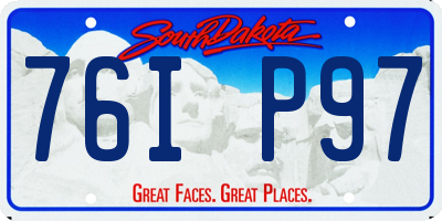 SD license plate 76IP97