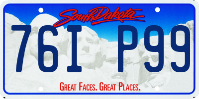 SD license plate 76IP99