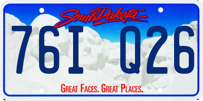 SD license plate 76IQ26