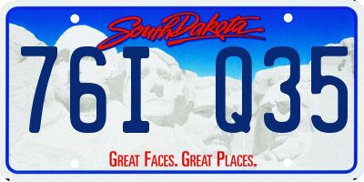 SD license plate 76IQ35