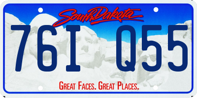SD license plate 76IQ55