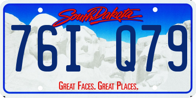 SD license plate 76IQ79