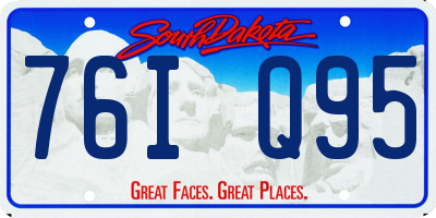 SD license plate 76IQ95