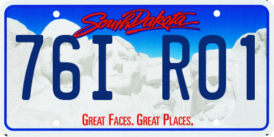 SD license plate 76IR01