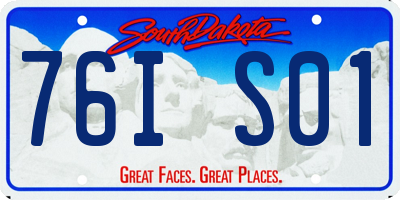 SD license plate 76IS01